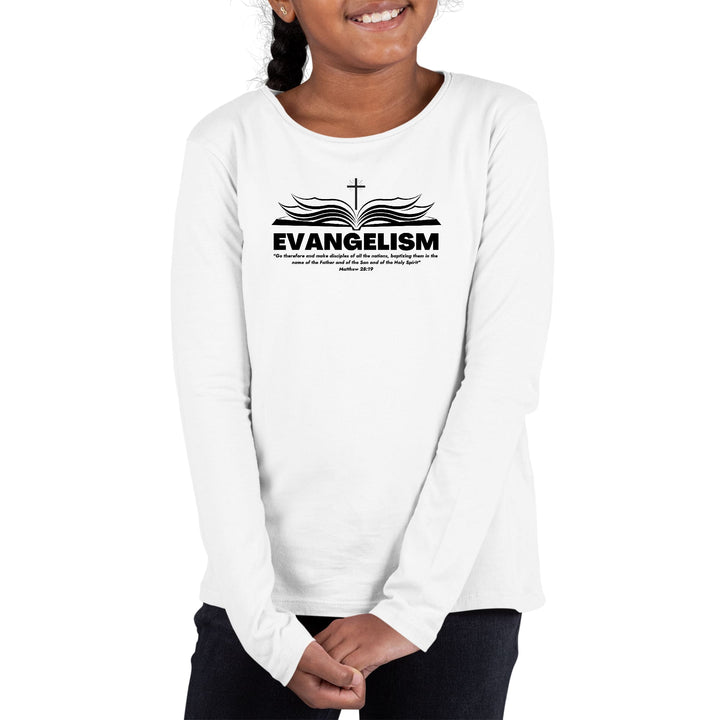 Youth Long Sleeve Graphic T-shirt Evangelism - Go Therefore and Make - Girls