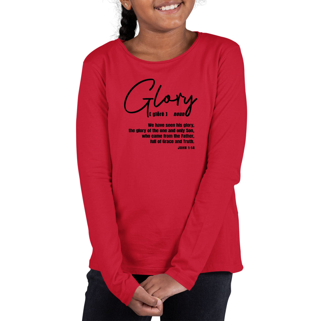 Youth Long Sleeve Graphic T-shirt Glory - Christian Inspiration, - Girls