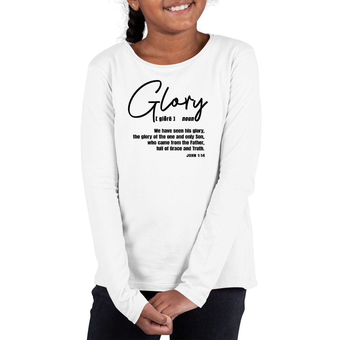 Youth Long Sleeve Graphic T-shirt Glory - Christian Inspiration, - Girls