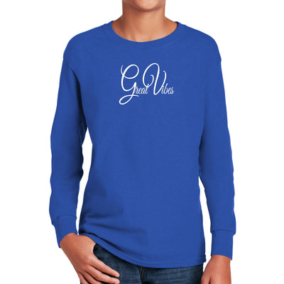 Youth Long Sleeve Graphic T-shirt Great Vibes - Youth | T-Shirts | Long Sleeves