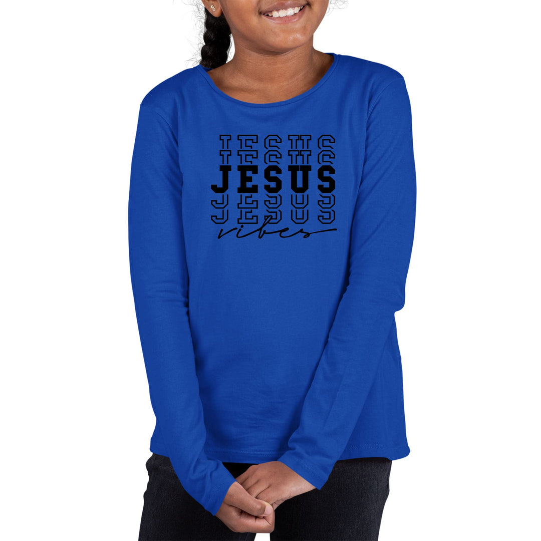 Youth Long Sleeve Graphic T-shirt Jesus Vibes - Girls | T-Shirts | Long Sleeves