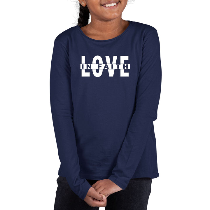 Youth Long Sleeve Graphic T-shirt Love in Faith - Girls | T-Shirts | Long