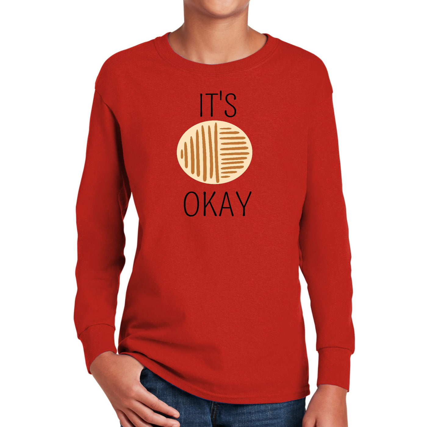 Youth Long Sleeve Graphic T-shirt Say It Soul Its Okay Black - Youth | T-Shirts