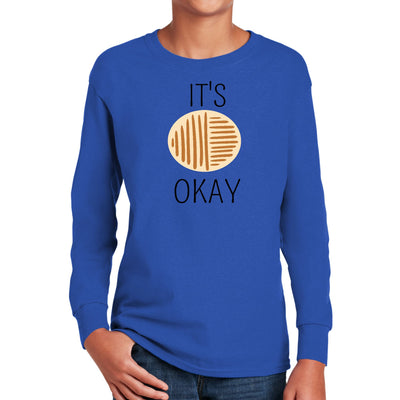 Youth Long Sleeve Graphic T-shirt Say It Soul Its Okay Black - Youth | T-Shirts
