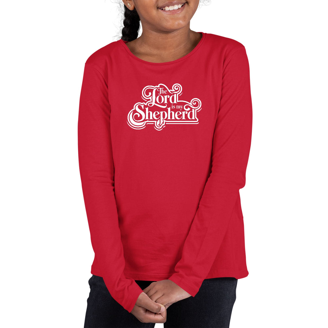 Youth Long Sleeve Graphic T-shirt the Lord is my Shepherd - Girls | T-Shirts