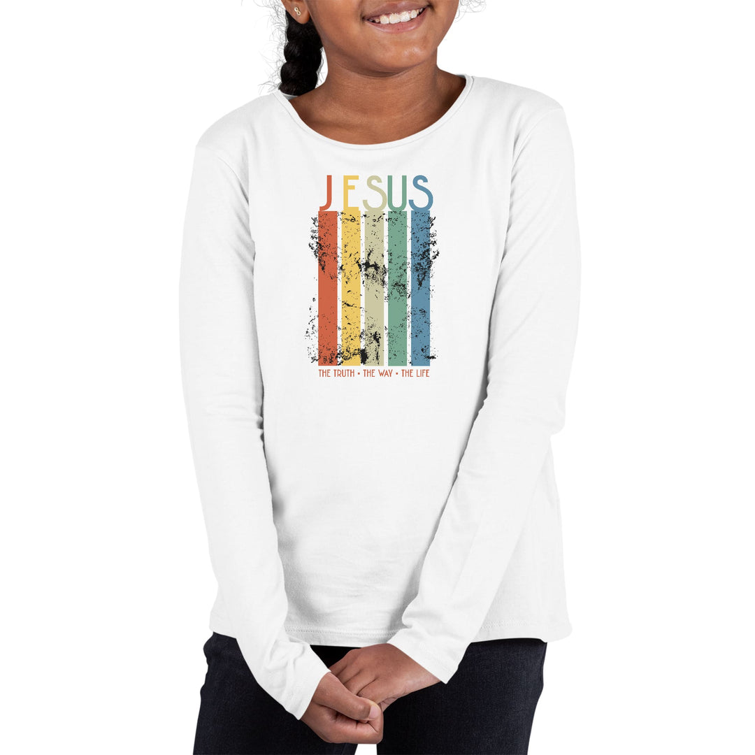 Youth Long Sleeve Graphic T-shirt the Truth the Way the Life - Girls | T-Shirts