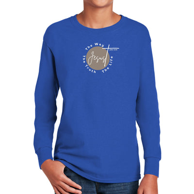 Youth Long Sleeve Graphic T-shirt The Truth The Way The Life - Youth | T-Shirts