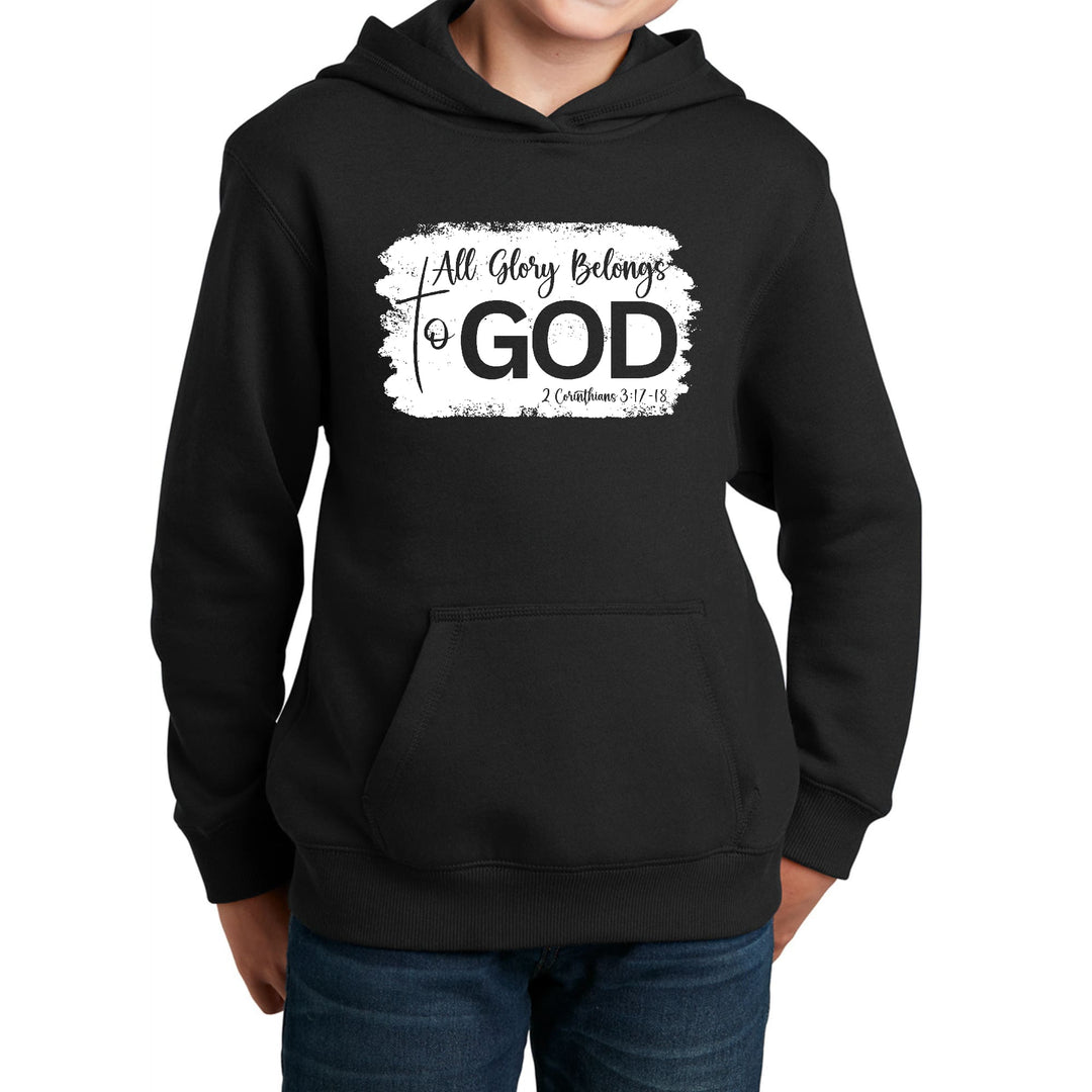 Youth Long Sleeve Hoodie All Glory Belongs to God Christian - Youth | Hoodies