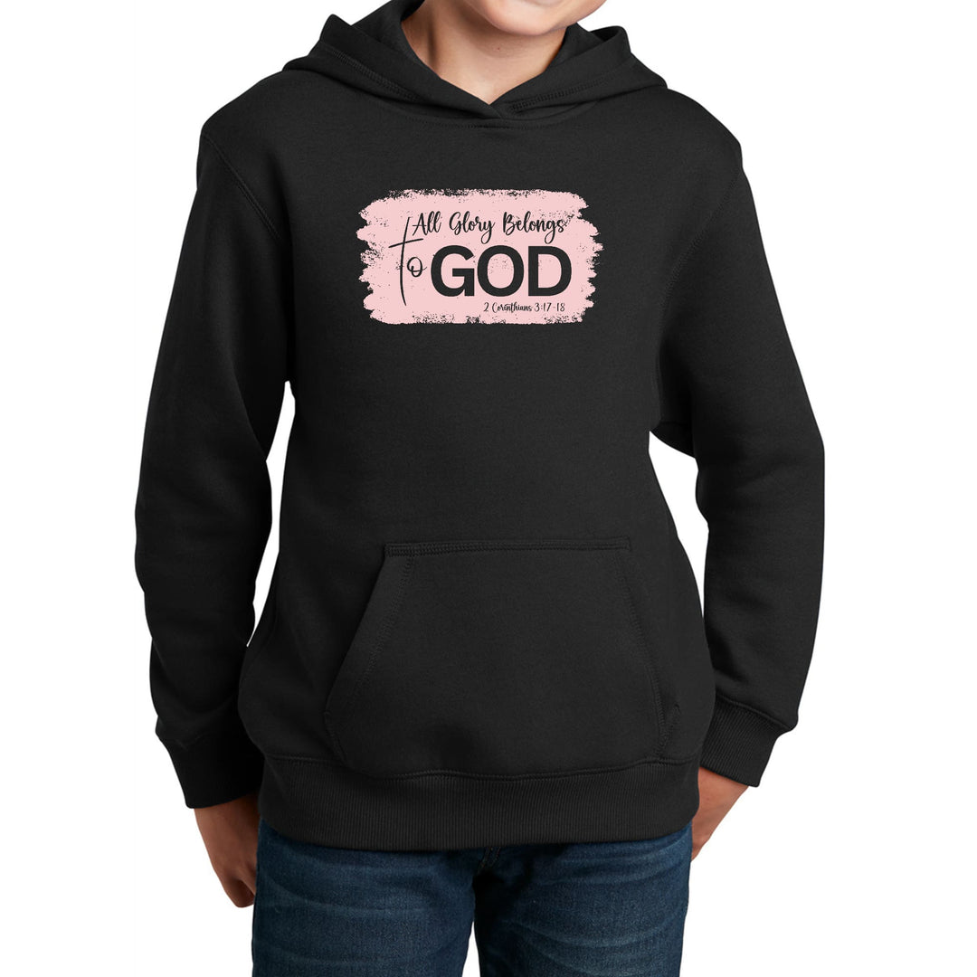 Youth Long Sleeve Hoodie All Glory Belongs to God Christian - Youth | Hoodies