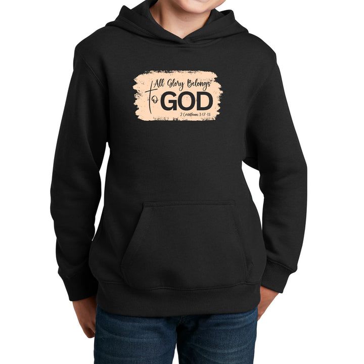 Youth Long Sleeve Hoodie All Glory Belongs to God Christian - Youth | Hoodies