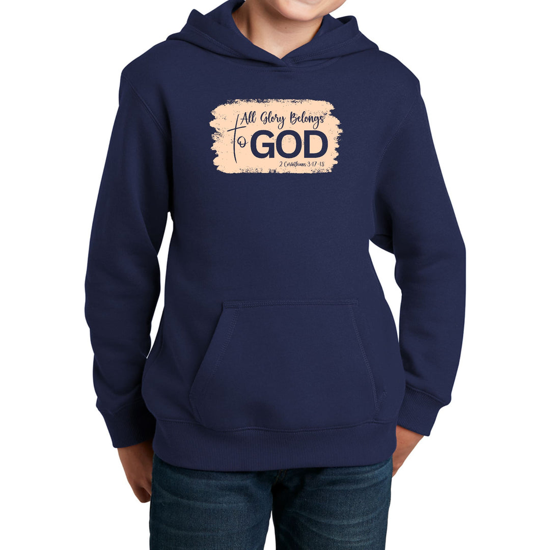 Youth Long Sleeve Hoodie All Glory Belongs to God Christian - Youth | Hoodies