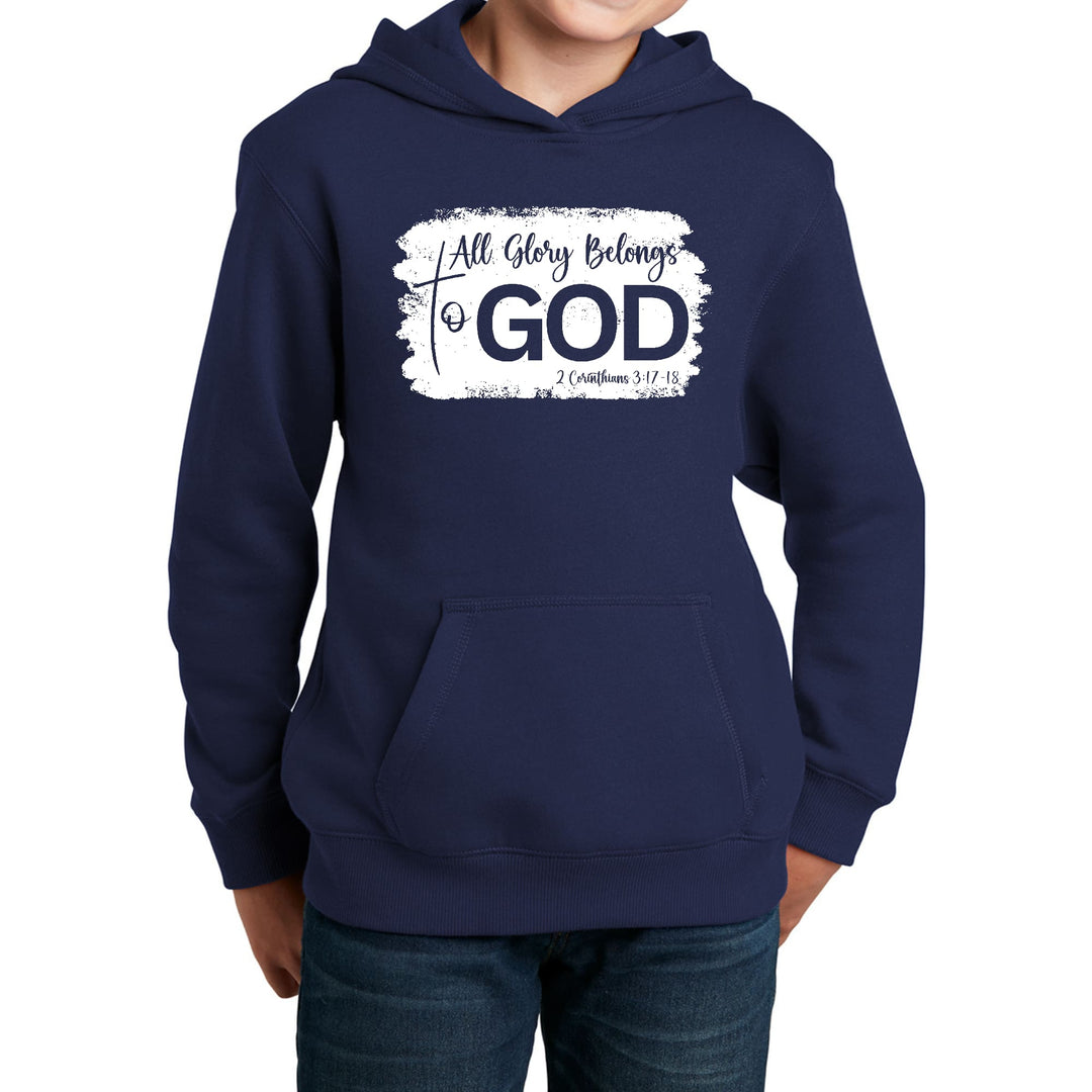 Youth Long Sleeve Hoodie All Glory Belongs to God Christian - Youth | Hoodies