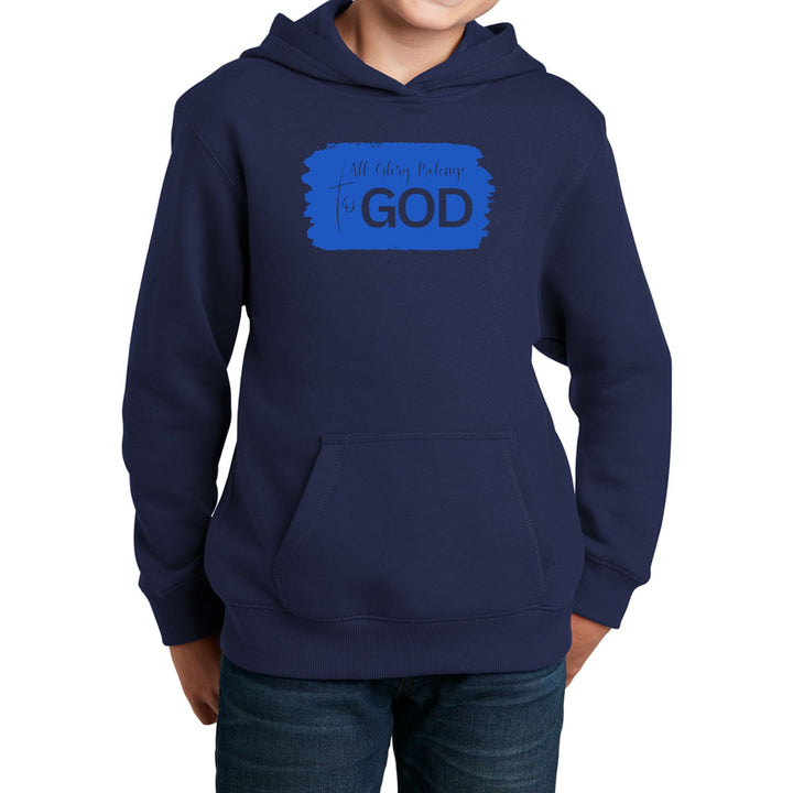 Youth Long Sleeve Hoodie All Glory Belongs to God Christian - Youth | Hoodies