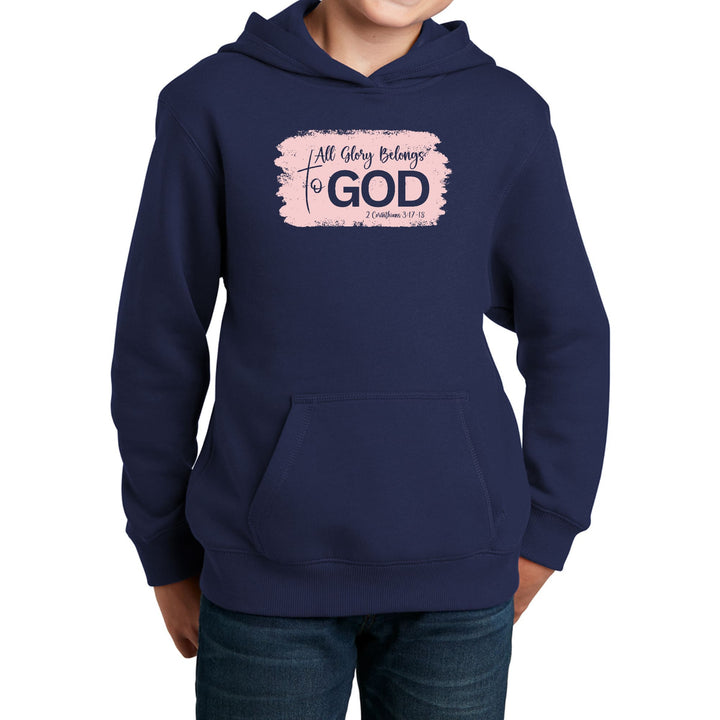 Youth Long Sleeve Hoodie All Glory Belongs to God Christian - Youth | Hoodies