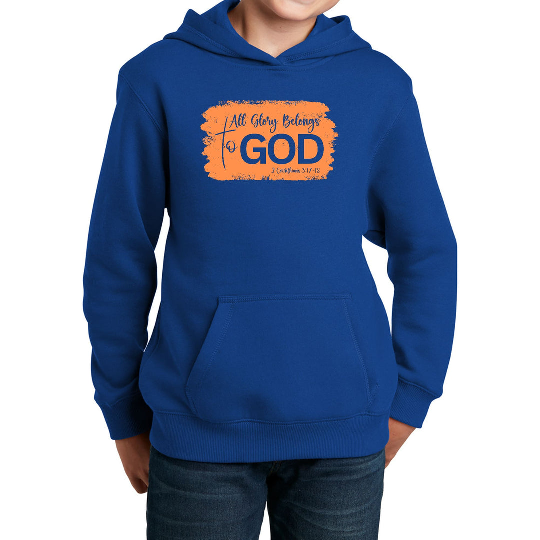 Youth Long Sleeve Hoodie All Glory Belongs to God Christian - Youth | Hoodies