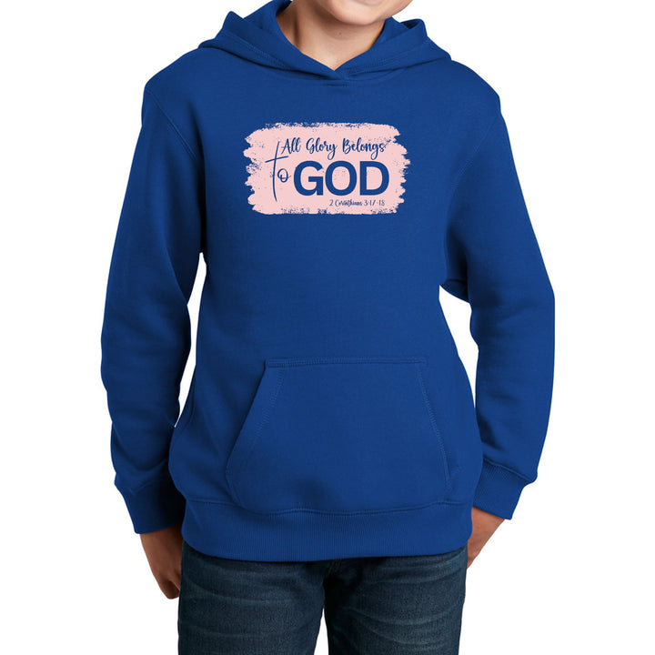 Youth Long Sleeve Hoodie All Glory Belongs to God Christian - Youth | Hoodies