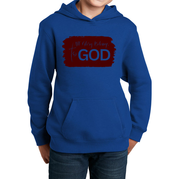 Youth Long Sleeve Hoodie All Glory Belongs to God Christian - Youth | Hoodies