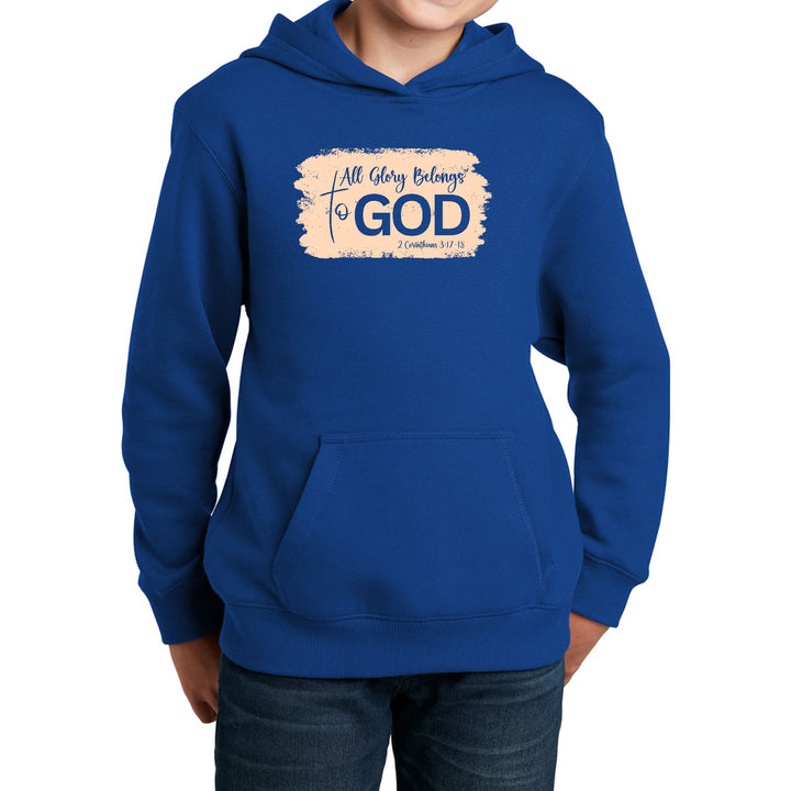 Youth Long Sleeve Hoodie All Glory Belongs to God Christian - Youth | Hoodies