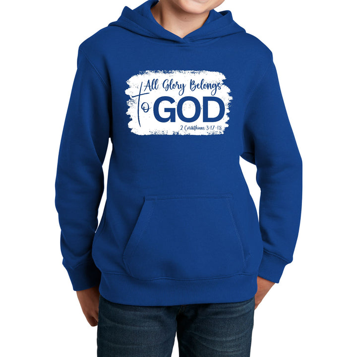 Youth Long Sleeve Hoodie All Glory Belongs to God Christian - Youth | Hoodies