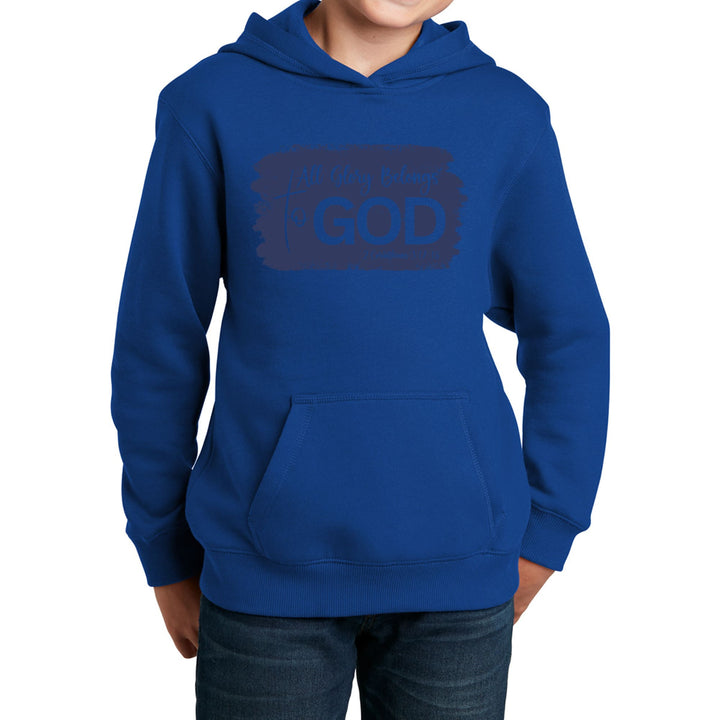 Youth Long Sleeve Hoodie All Glory Belongs to God Christian - Youth | Hoodies