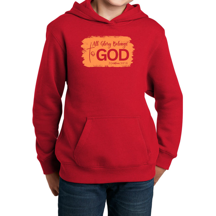 Youth Long Sleeve Hoodie All Glory Belongs to God Christian - Youth/Hoodies