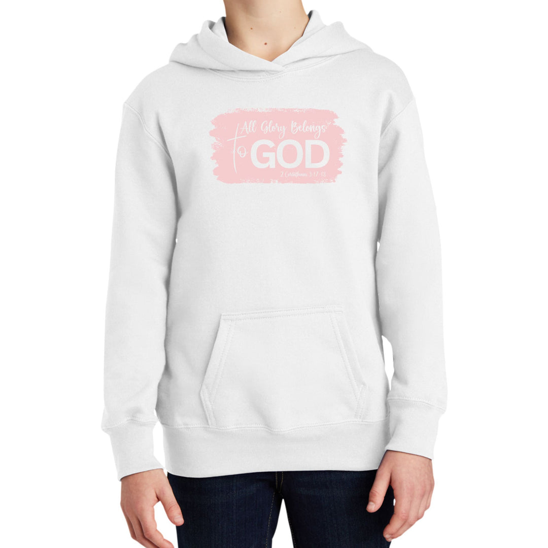 Youth Long Sleeve Hoodie All Glory Belongs to God Christian - Youth | Hoodies