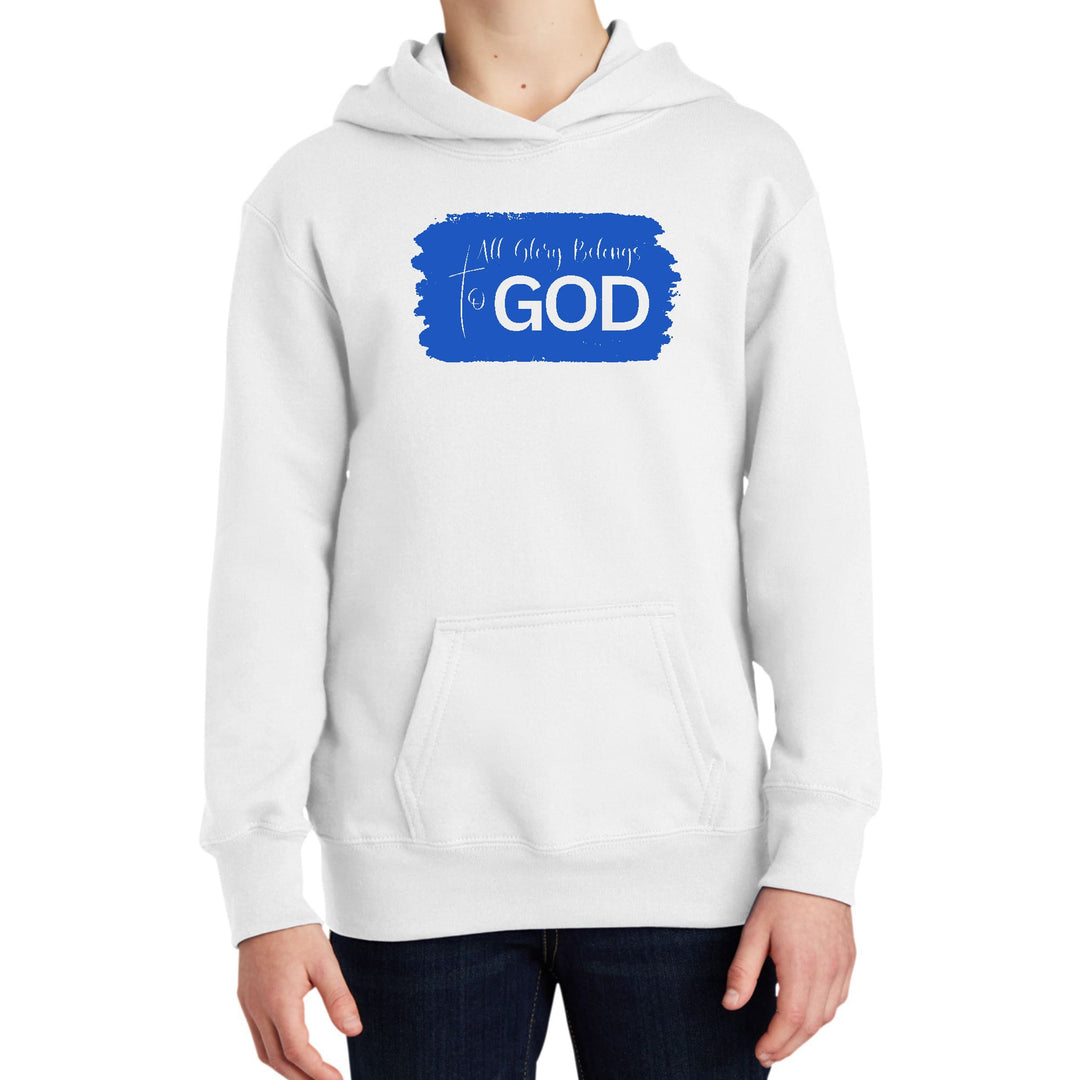 Youth Long Sleeve Hoodie All Glory Belongs to God Christian - Youth | Hoodies