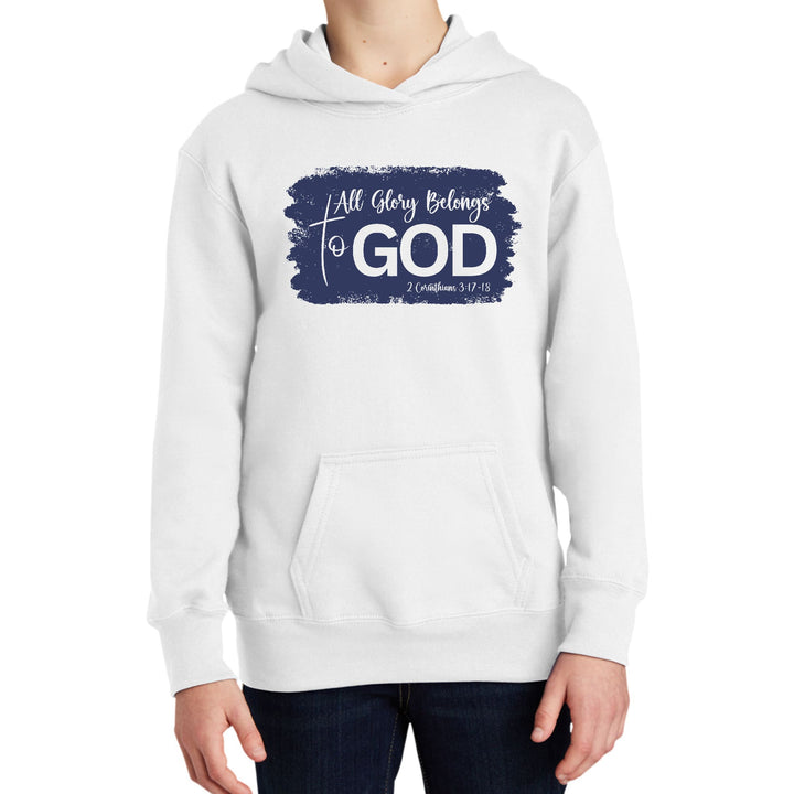 Youth Long Sleeve Hoodie All Glory Belongs to God Christian - Youth | Hoodies