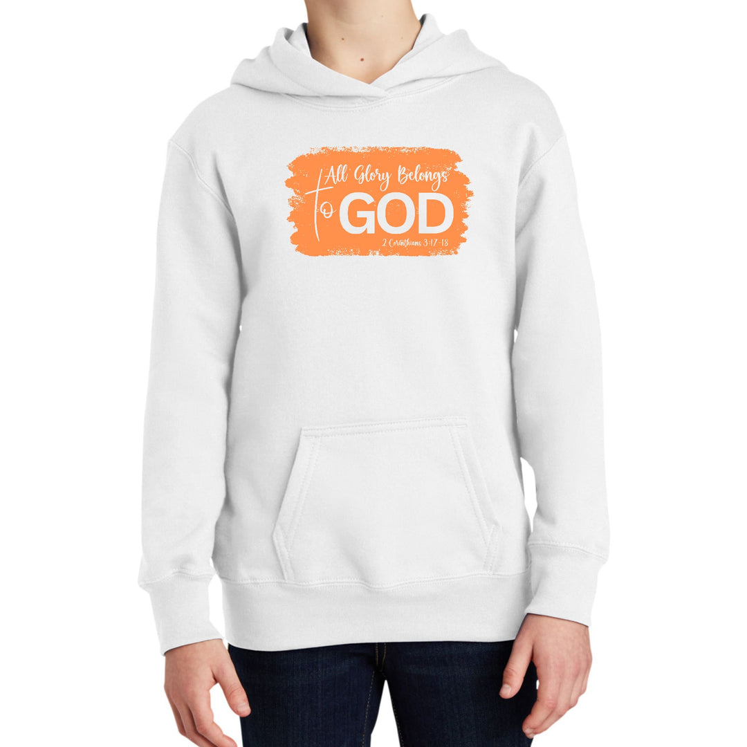 Youth Long Sleeve Hoodie All Glory Belongs to God Christian - Youth | Hoodies