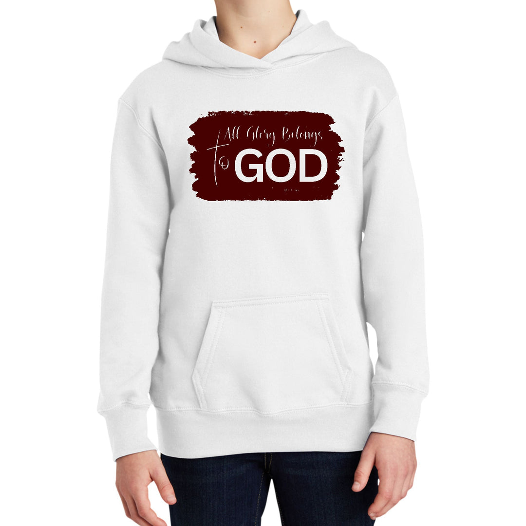 Youth Long Sleeve Hoodie All Glory Belongs to God Christian - Youth | Hoodies