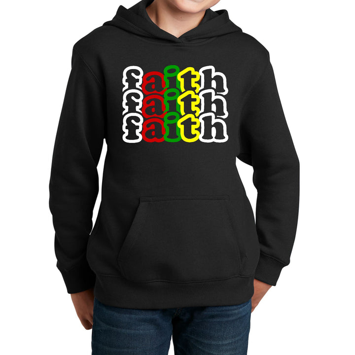 Youth Long Sleeve Hoodie Faith Stack Multicolor Illustration - Youth | Hoodies