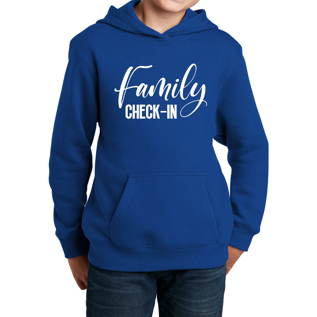 Youth Long Sleeve Hoodie Family Check-in Illustration - Youth | Hoodies