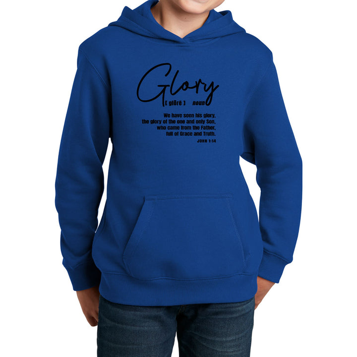 Youth Long Sleeve Hoodie Glory - Christian Inspiration Black - Youth | Hoodies