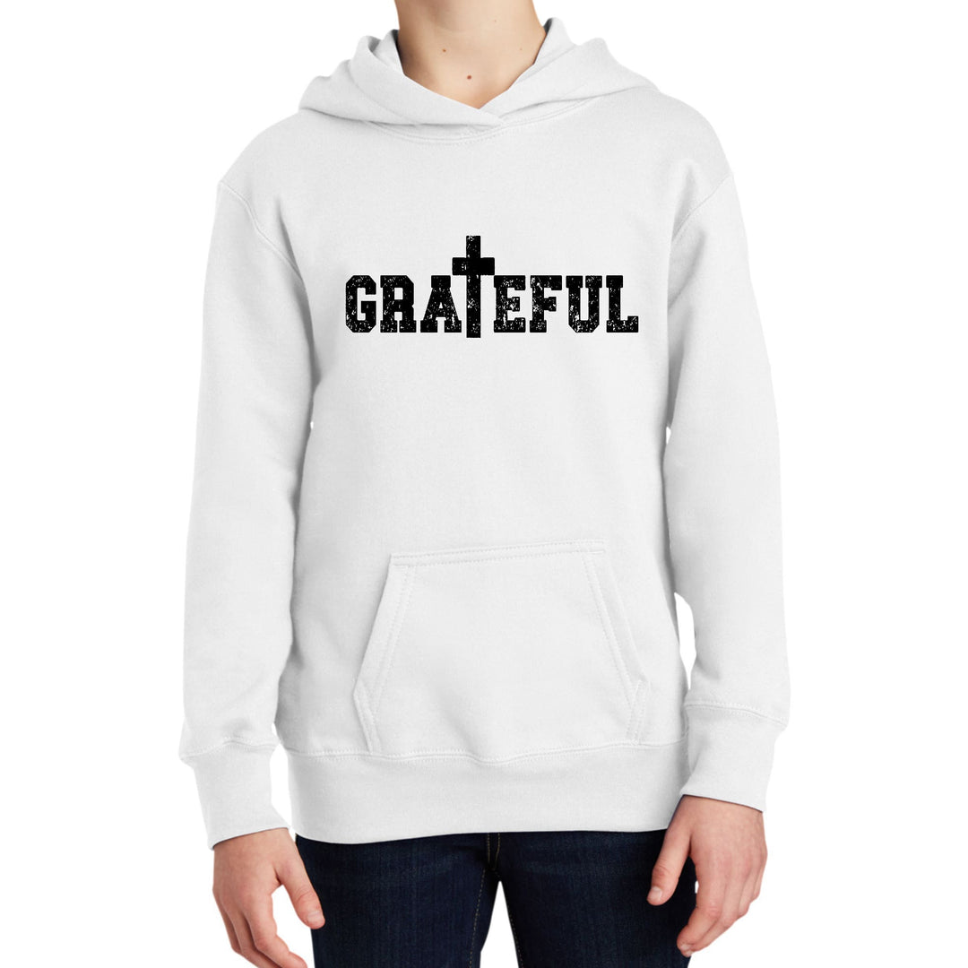 Youth Long Sleeve Hoodie Grateful Print - Youth | Hoodies