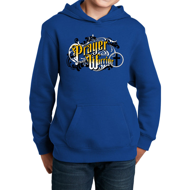 Youth Long Sleeve Hoodie Prayer Warrior Victorian Style Illustration - Youth