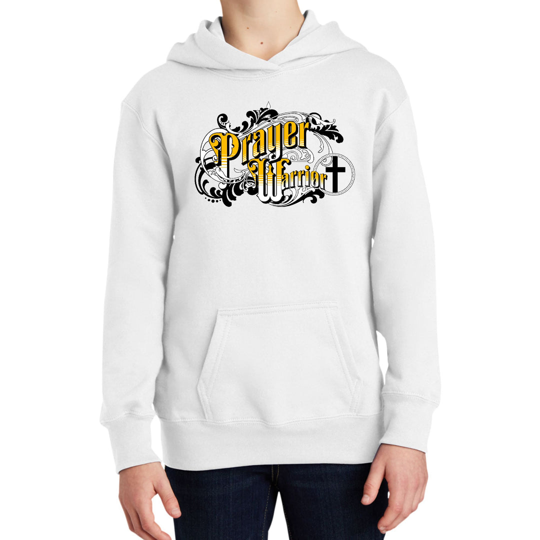 Youth Long Sleeve Hoodie Prayer Warrior Victorian Style Illustration - Youth