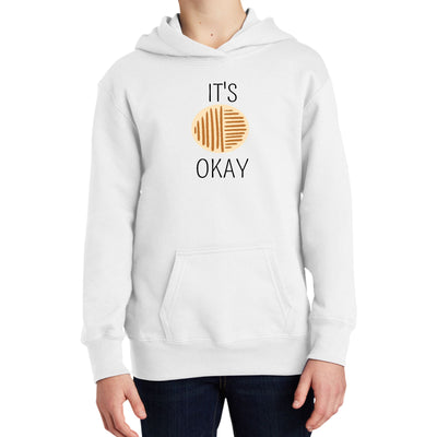 Youth Long Sleeve Hoodie Say It Soul Its Okay Black And Brown Line - Youth