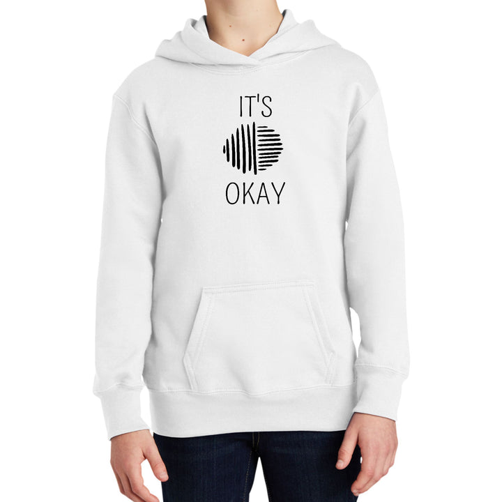 Youth Long Sleeve Hoodie Say it Soul its Okay Black Line Art - Youth | Hoodies