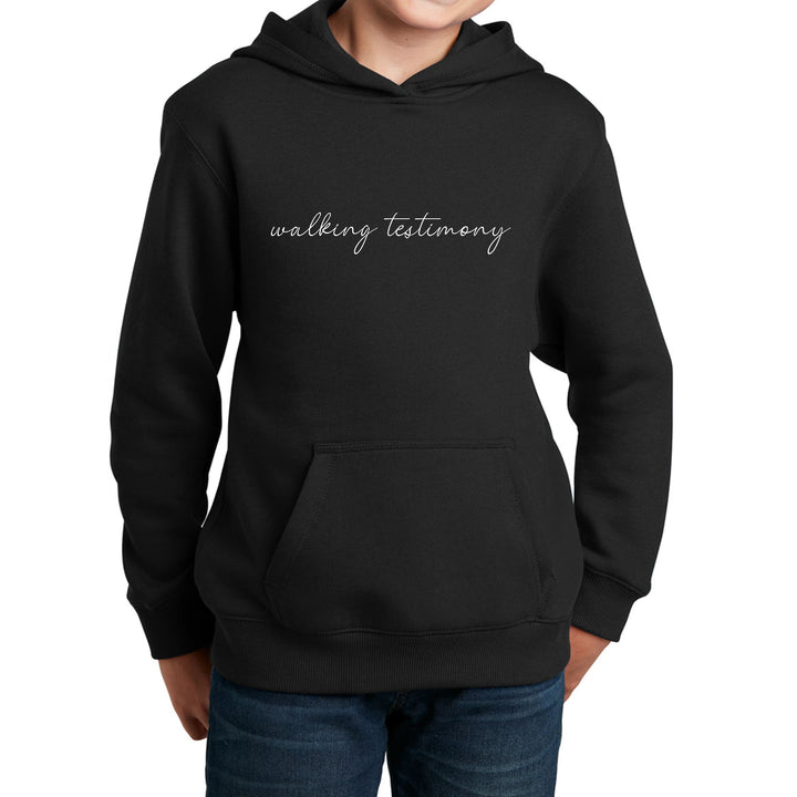 Youth Long Sleeve Hoodie Say It Soul Walking Testimony Illustration - Youth