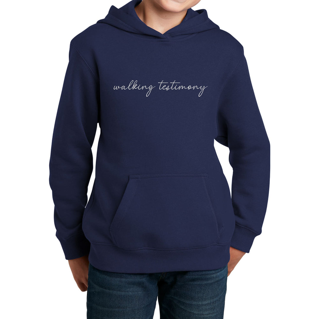 Youth Long Sleeve Hoodie Say It Soul Walking Testimony Illustration - Youth