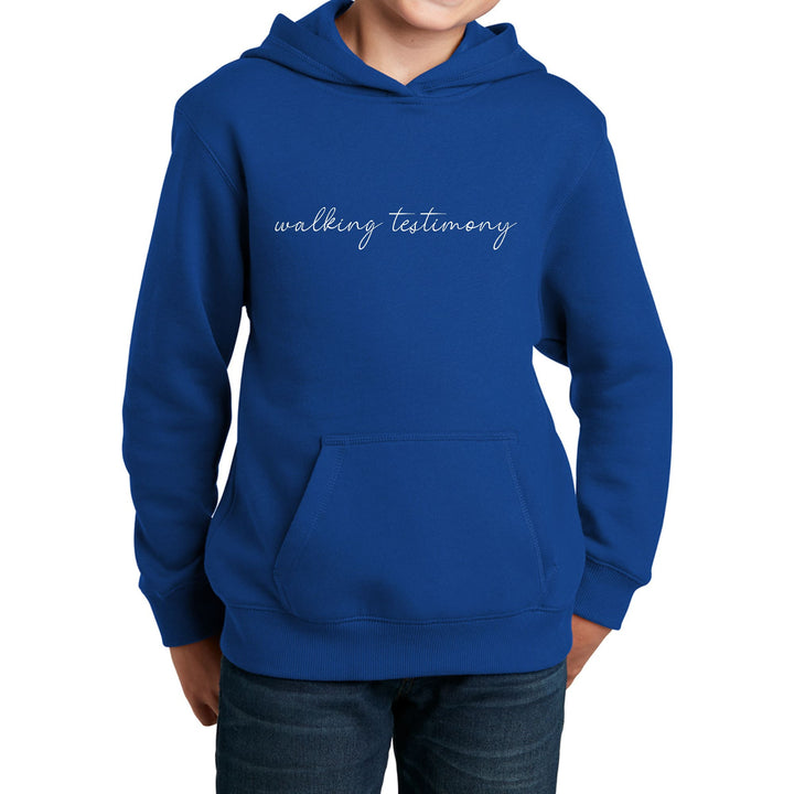 Youth Long Sleeve Hoodie Say It Soul Walking Testimony Illustration - Youth