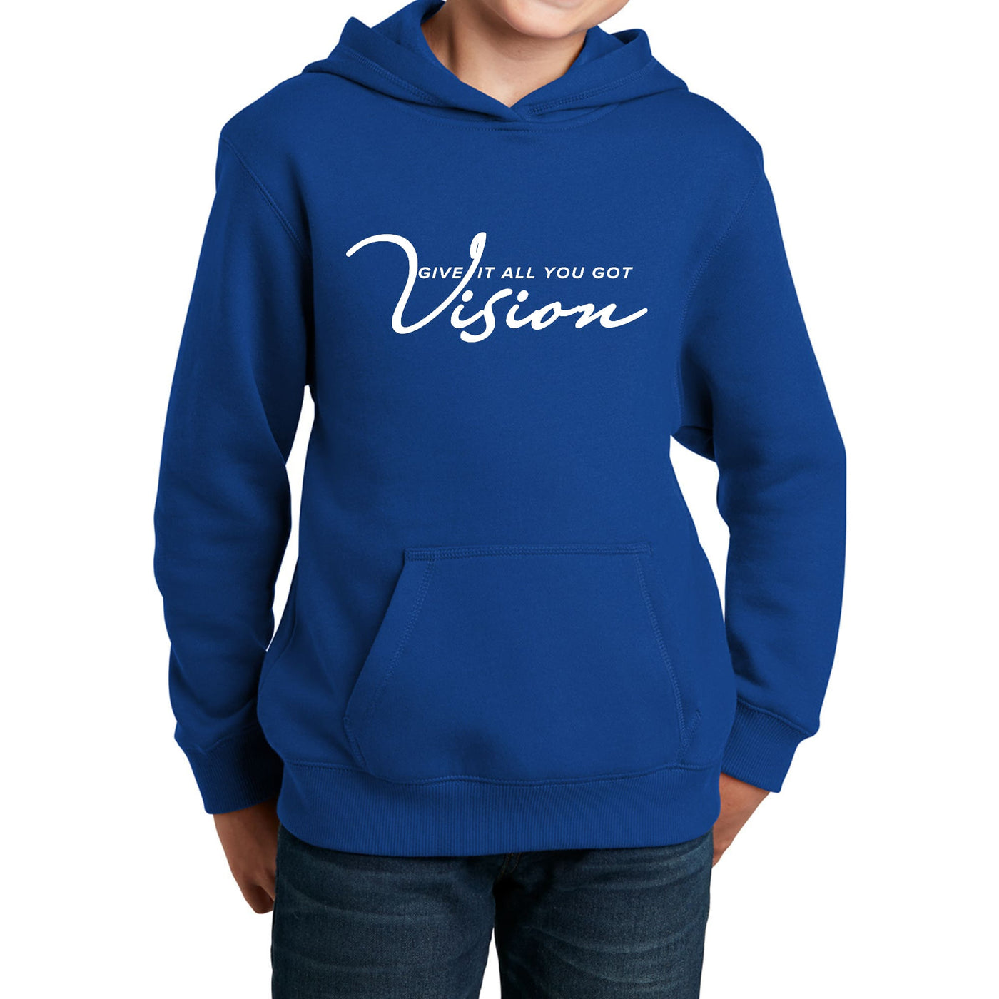 Youth Long Sleeve Hoodie Vision - Give It All You Got - Youth | Hoodies