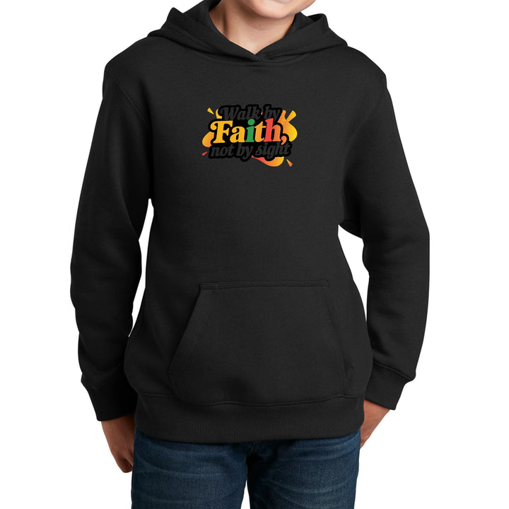 Youth Long Sleeve Hoodie Walk by Faith not by Sight - Youth | Hoodies