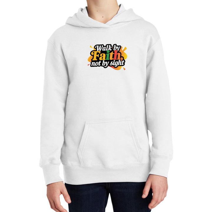 Youth Long Sleeve Hoodie Walk by Faith not by Sight - Youth | Hoodies