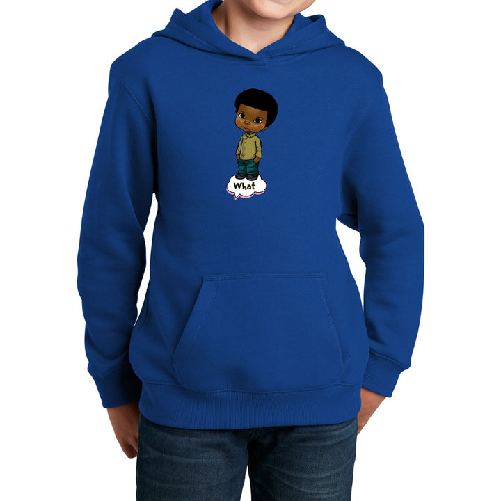 Youth Long Sleeve Hoodie What African American Boy Illustration Art - Youth