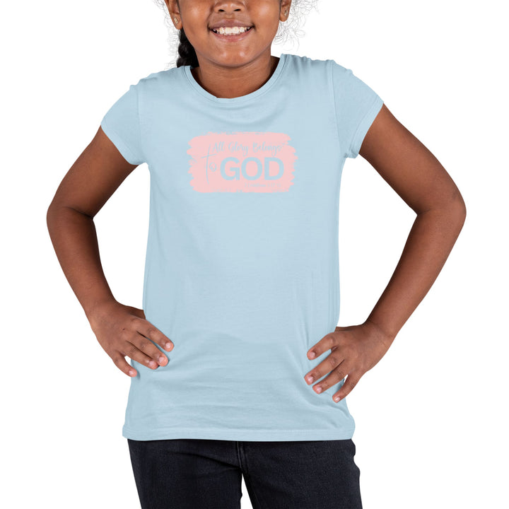 Youth Short Sleeve Graphic T-shirt All Glory Belongs to God Christian