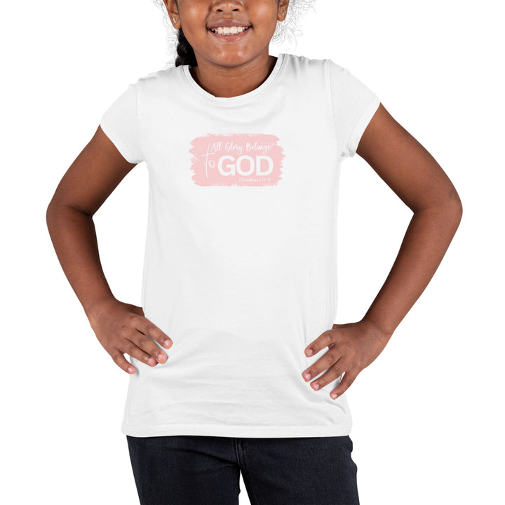 Youth Short Sleeve Graphic T-shirt All Glory Belongs to God Christian