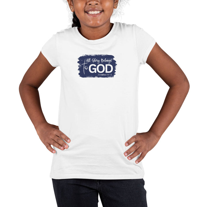 Youth Short Sleeve Graphic T-shirt All Glory Belongs To God Christian - Girls