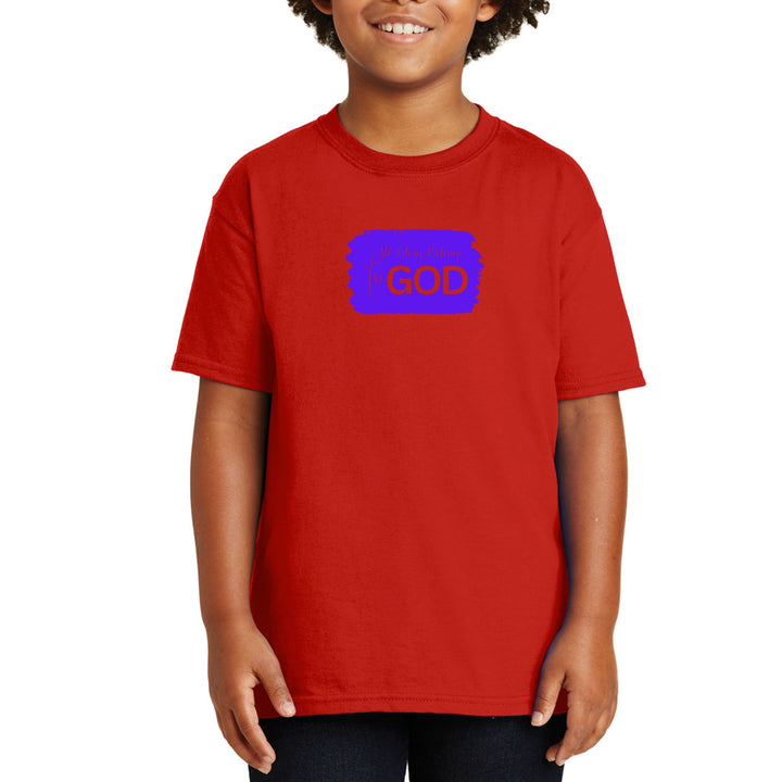 Youth Short Sleeve Graphic T-shirt All Glory Belongs to God Christian - Youth