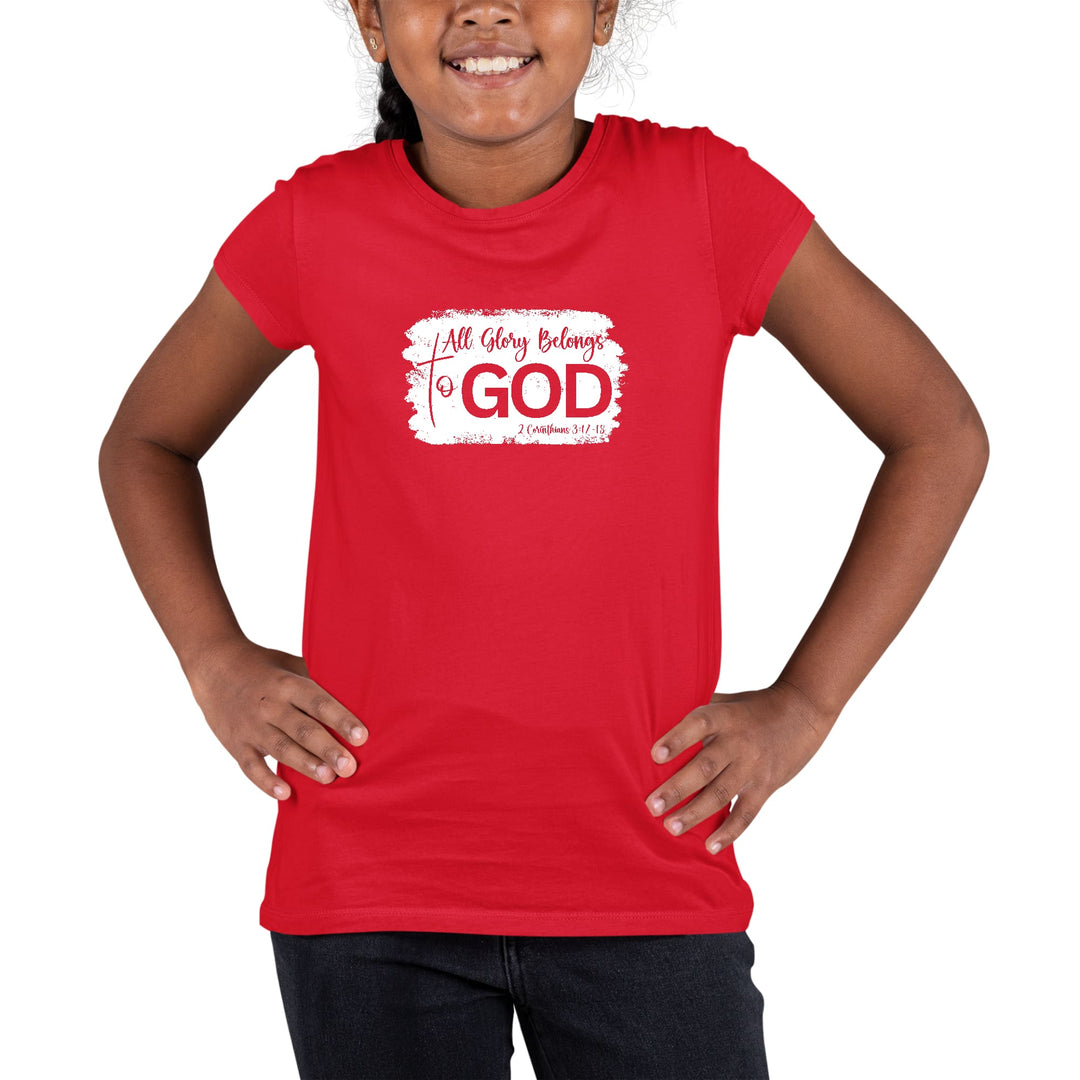 Youth Short Sleeve Graphic T-shirt All Glory Belongs to God - Girls | T-Shirts